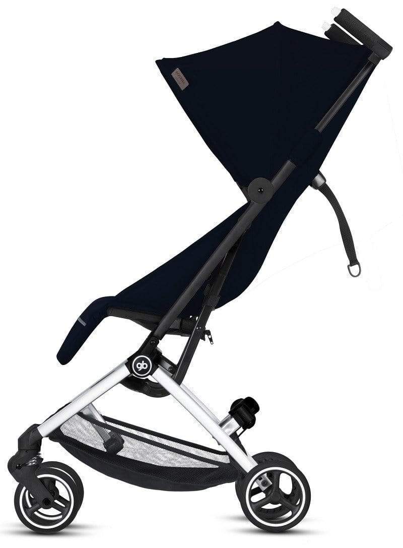  gb Pockit+ All City, Ultra Compact Lightweight Travel Stroller  with Front Wheel Suspension, Full Canopy, and Reclining Seat in Night Blue  : Baby
